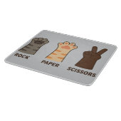 Cat Paws Rock Paper Scheren Schneidebrett (Ecke)