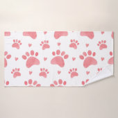 Cat Paws Watercolor-Muster Badehandtuch (Badehandtuch)