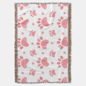 Cat Paws Watercolor-Muster Decke (Vorderseite Vertikal)