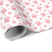Cat Paws Watercolor-Muster Geschenkpapier (Rolleneckpunkt)