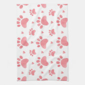 Cat Paws Watercolor-Muster Geschirrtuch (Vertikal)