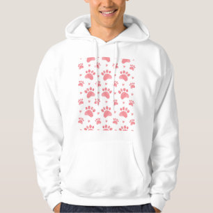 Cat Paws Watercolor-Muster Hoodie