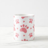 Cat Paws Watercolor-Muster Kaffeetasse (Mittel)