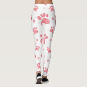 Cat Paws Watercolor-Muster Leggings (Rückseite)