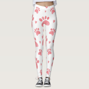 Cat Paws Watercolor-Muster Leggings