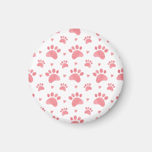 Cat Paws Watercolor-Muster Magnet (Vorne)