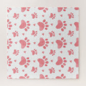 Cat Paws Watercolor-Muster Puzzle (Horizontal)