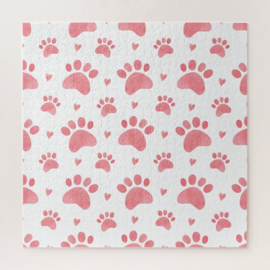 Cat Paws Watercolor-Muster Puzzle (Vertikal)