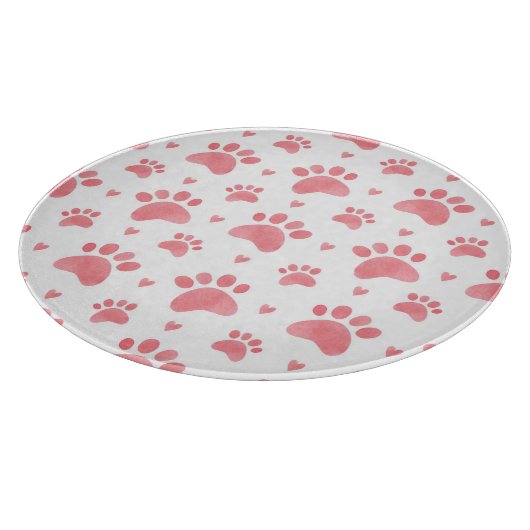 Cat Paws Watercolor-Muster Schneidebrett (Ecke)