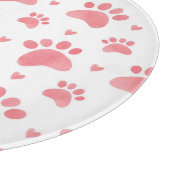 Cat Paws Watercolor-Muster Schneidebrett (Ecke)