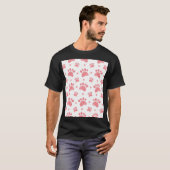Cat Paws Watercolor-Muster T-Shirt (Vorne ganz)