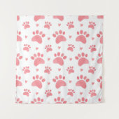 Cat Paws Watercolor-Muster Wandteppich (Vorderseite)