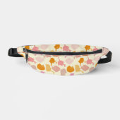 Cat Peach Pink Orange Muster Bauchtasche (Vorderseite)