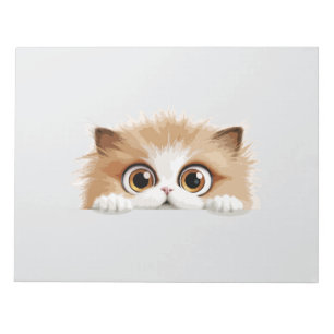 Cat Peeking Niedlich Adorable Funny Animal Cartoon Notizblock