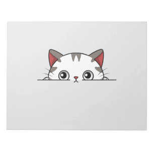 Cat Peeking Niedlich Adorable Funny Animal Cartoon Notizblock