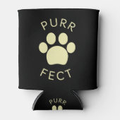 Cat Perfect Beige Purr Paw Print Dosenkühler (Vorderseite)