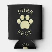 Cat Perfect Beige Purr Paw Print Dosenkühler (Rückseite)