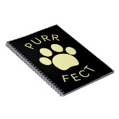 Cat Perfect Beige Purr Paw Print Notizblock (Rechte Seite)