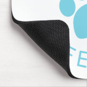 Cat Perfect Blue Purr Paw Print Mousepad (Ecke)