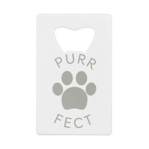 Cat Perfect Grey Purr PW Print Geldbeutel Flaschenöffner