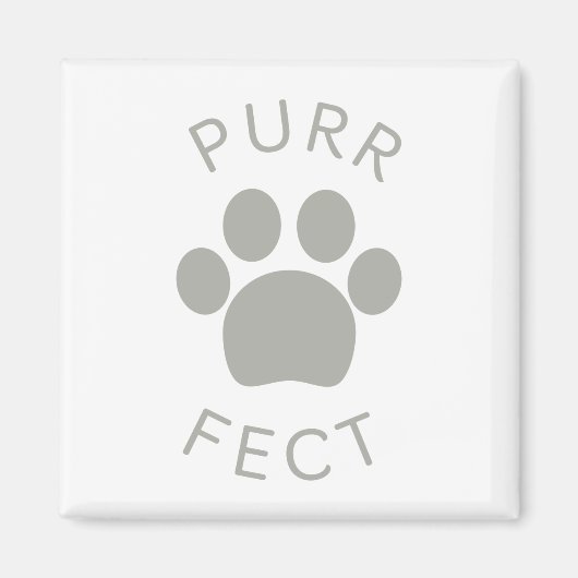 Cat Perfect Grey Purr PW Print Magnet (Vorne)