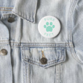 Cat Perfect Light Blue Purr Paw Print Button (Beispiel)