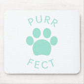 Cat Perfect Light Blue Purr Paw Print Mousepad (Vorne)