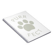 Cat Perfect Light Gray Purr Paw Print Notizblock (Rechte Seite)