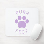 Cat Perfect Light Lila Purpurfarbe Print Mousepad (Mit Mouse)