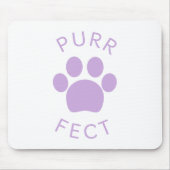 Cat Perfect Light Lila Purpurfarbe Print Mousepad (Vorne)