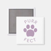 Cat Perfect Lila Purr Paw Print Magnet (Vorderseite/Rückseite)