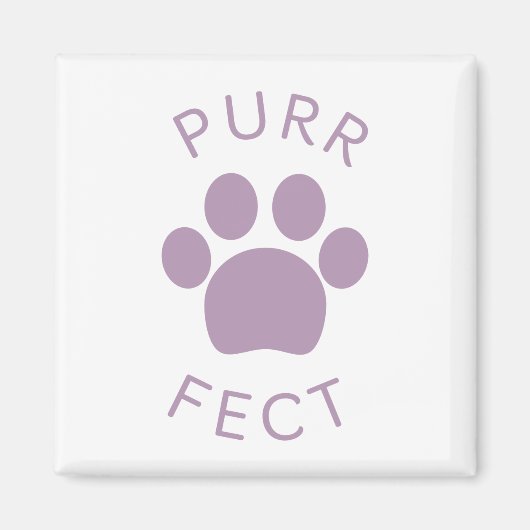 Cat Perfect Lila Purr Paw Print Magnet (Vorne)