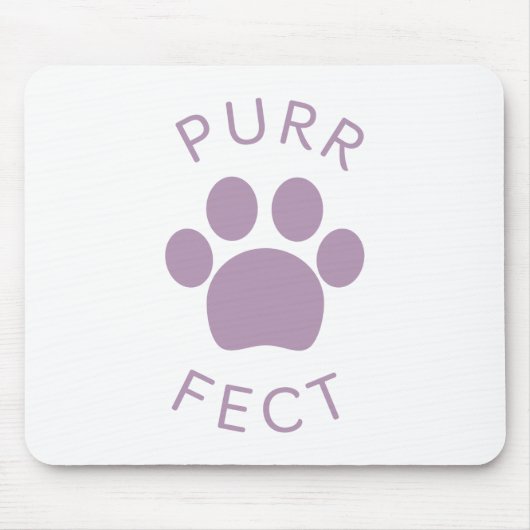 Cat Perfect Lila Purr Paw Print Mousepad (Vorne)