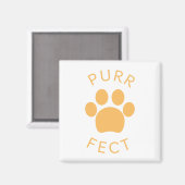 Cat Perfect Orange Purr Paw Print Magnet (Vorderseite/Rückseite)