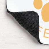 Cat Perfect Orange Purr Paw Print Mousepad (Ecke)