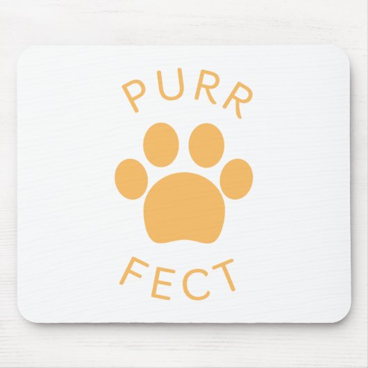 Cat Perfect Orange Purr Paw Print Mousepad (Vorne)