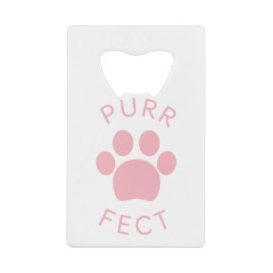 Cat Perfect Pink Purpur Print Geldbeutel Flaschenöffner