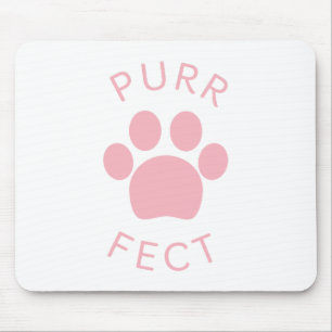 Cat Perfect Pink Purpur Print Mousepad