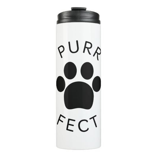Cat Perfect Purr Paw Print Thermosbecher (Vorderseite)