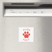 Cat Perfect Red Purr Paw Print Magnet (In Situ (Geschirrspüler))