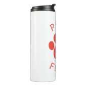 Cat Perfect Red Purr Paw Print Thermosbecher (Nach links gedreht)