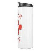 Cat Perfect Red Purr Paw Print Thermosbecher (Nach rechts gedreht)