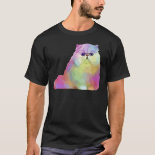 Cat Persian Cat Womens Colorful Persian Cat Mens T-Shirt