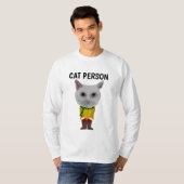 CAT PERSON Funny Art T - Shirt (Vorne ganz)