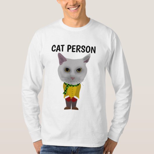 CAT PERSON Funny Art T - Shirt (Vorderseite)