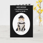 Cat Person Funny Male Geburtstag Karte (Gelbe Blume)