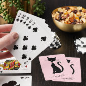 Cat Personalisiert Pink Playing Cards Spielkarten (In Situ)