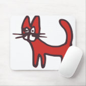 Cat Pet Animal Cartoon Comic Mousepad (Mit Mouse)