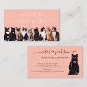 Cat Pet Care Service Pet Sitzen Modernes Erziehen Visitenkarte (Vorne/Hinten)