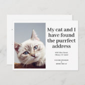 Cat Pet Foto Neue Adresse Moderne Moderne Ankündigungspostkarte (Vorne/Hinten)